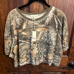 Gilded Intent Camouflage Crop Top